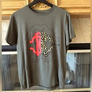 Authentic Roberto Cavalli T-Shirt With Leopard Print Logo